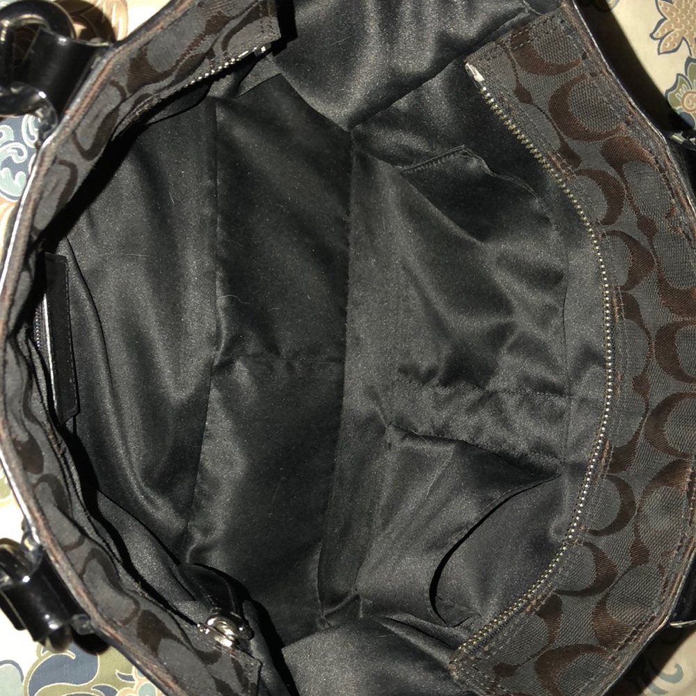 Coach Leather, Suede Patchwork Handbag. - image 3